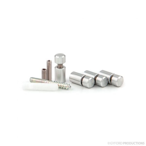 Gyford Décor Round Standoffs, Aluminum Clear Anodized SOK-7-050